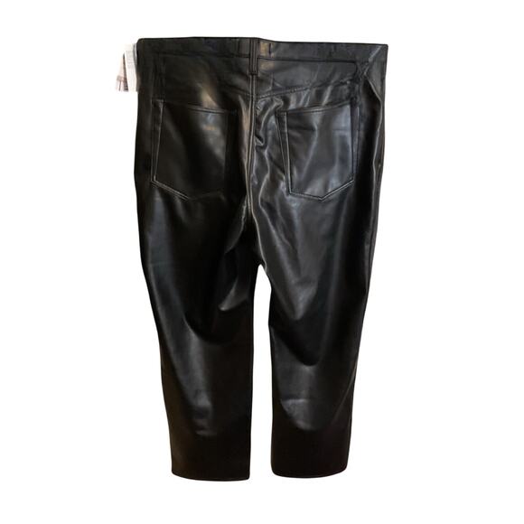 Abercrombie & Fitch Pants Women 18R Faux Leather Ankle Straight Ultra High Rise - Picture 12 of 16